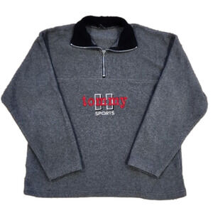 Tommy Hilfiger Sports Gray Fleece Pullover Jacket